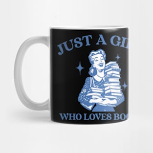 Just A Girl Who Loves Books Retro Mug